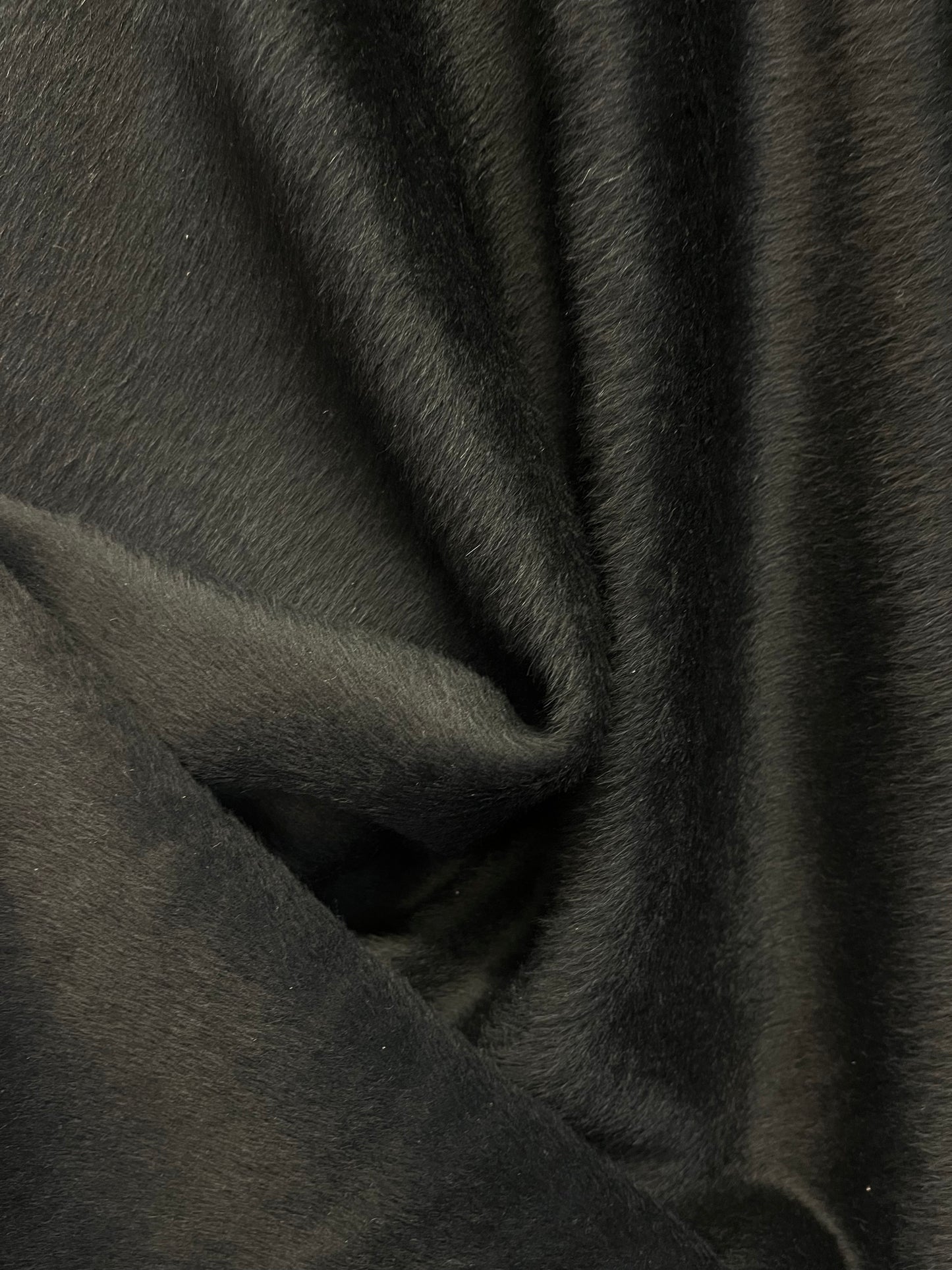 Faux Camel Hair Wool - Jet Black