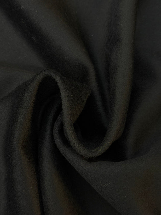 Heritage Italian Melton Wool - Lux Black