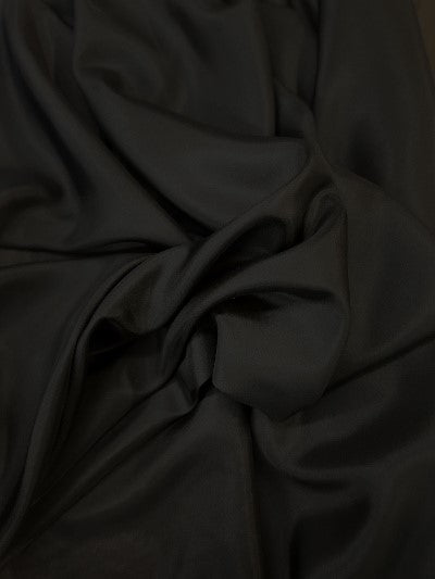 100% Silk Wide Habotai Lining - Jet Black