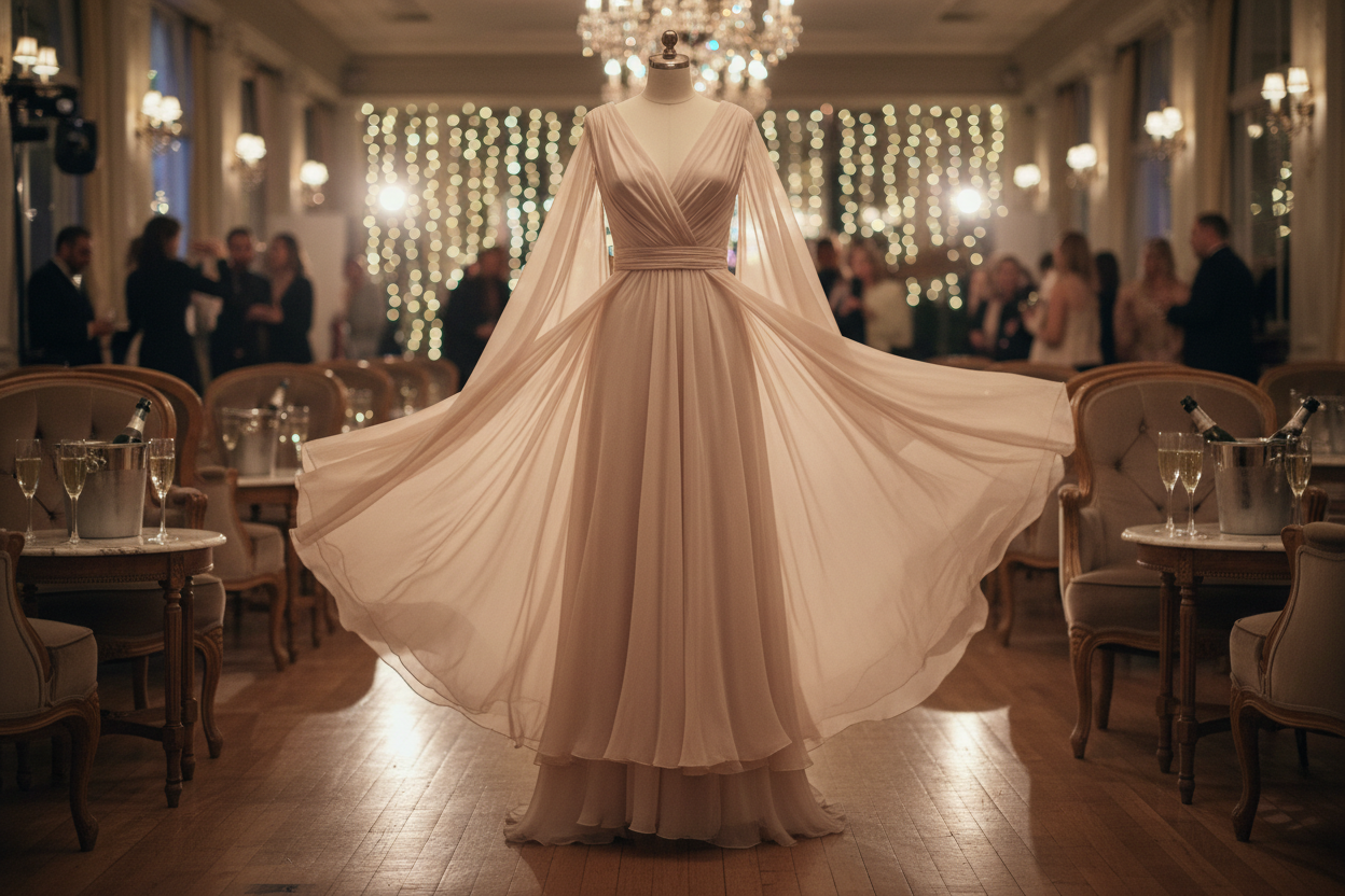 Silk Chiffon Stretch - Pink Sand