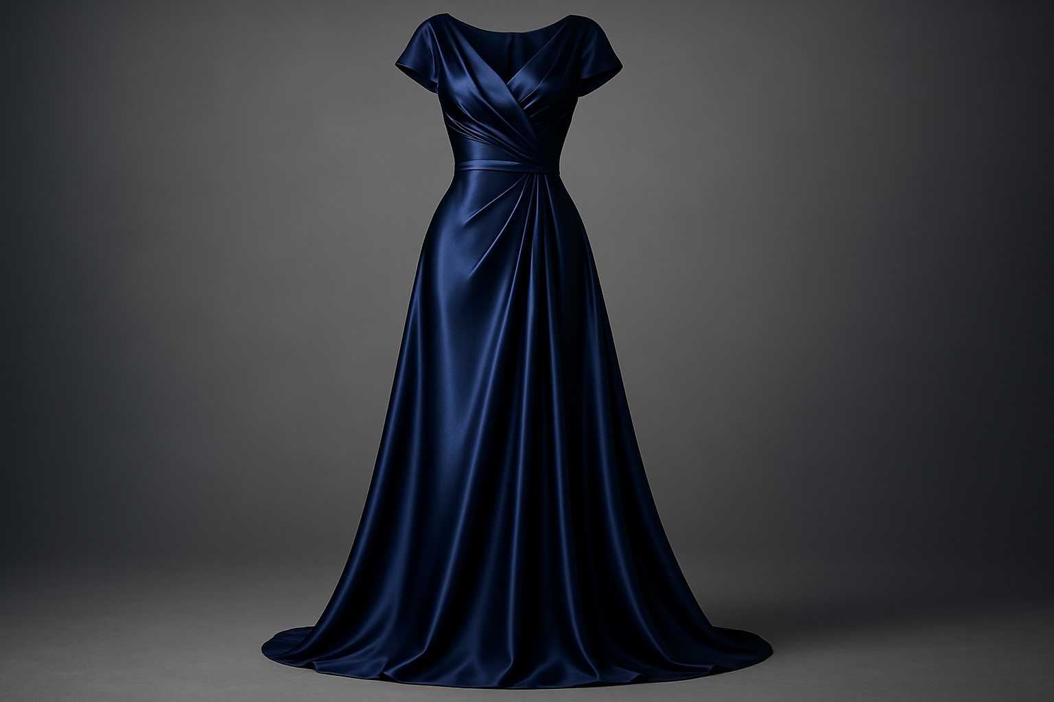 a fancy dress for Poly Satin - Deep Navy