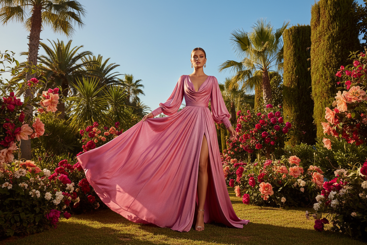 Italian Poly Faille - Orchid Pink