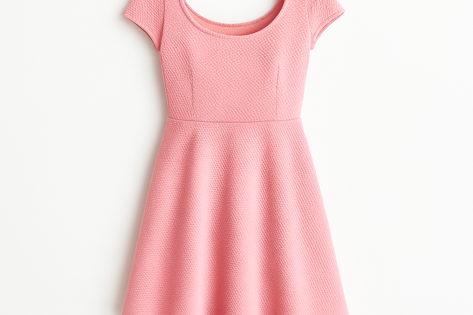 a fantastic drees for summer with Textured Stretched Cotton Pique - Pink