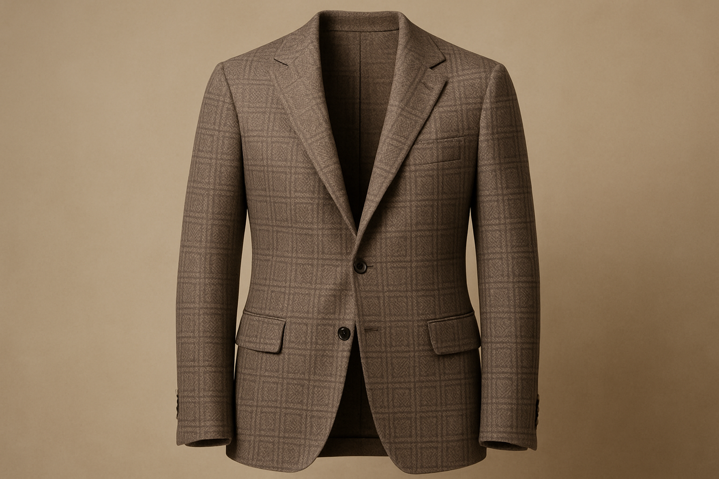 a lovely detailed jacket with This is a luxury wool &amp; cotton blend imported from Italy. Featuring a woven geometric design throughout, this fabric is great for projects that require a little more structure. Wool &amp; cotton blends are great for the transitional seasons, think ponchos, shirt-jacket, blazer and coats!