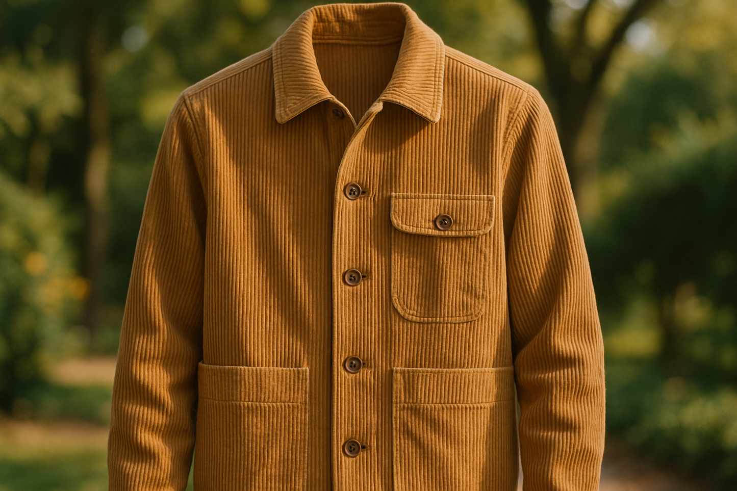 a lovely jacket with detail in out door for 100% Cotton Corduroy - Light Brown
