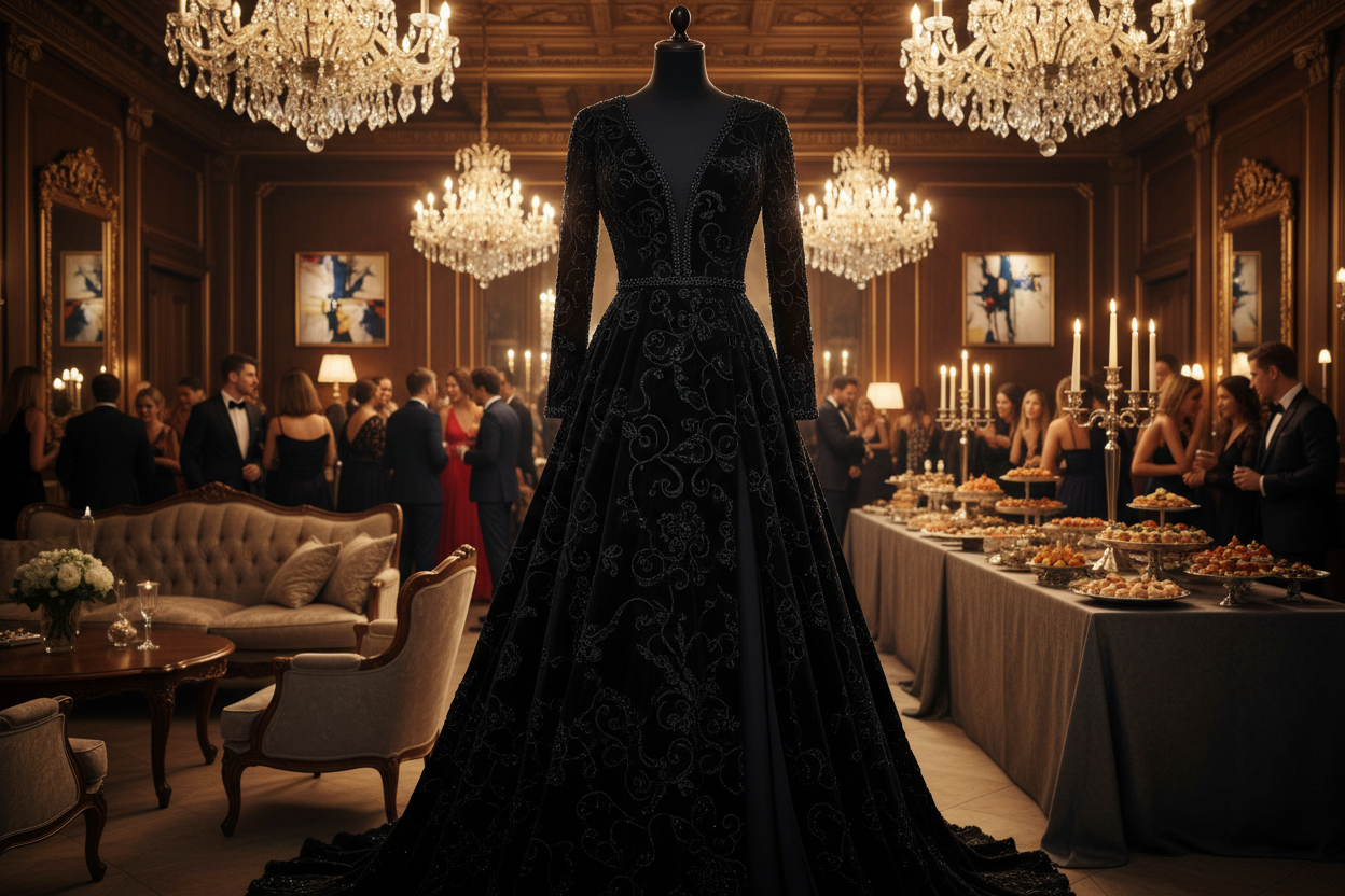 Rayon Velvet - Jet Black