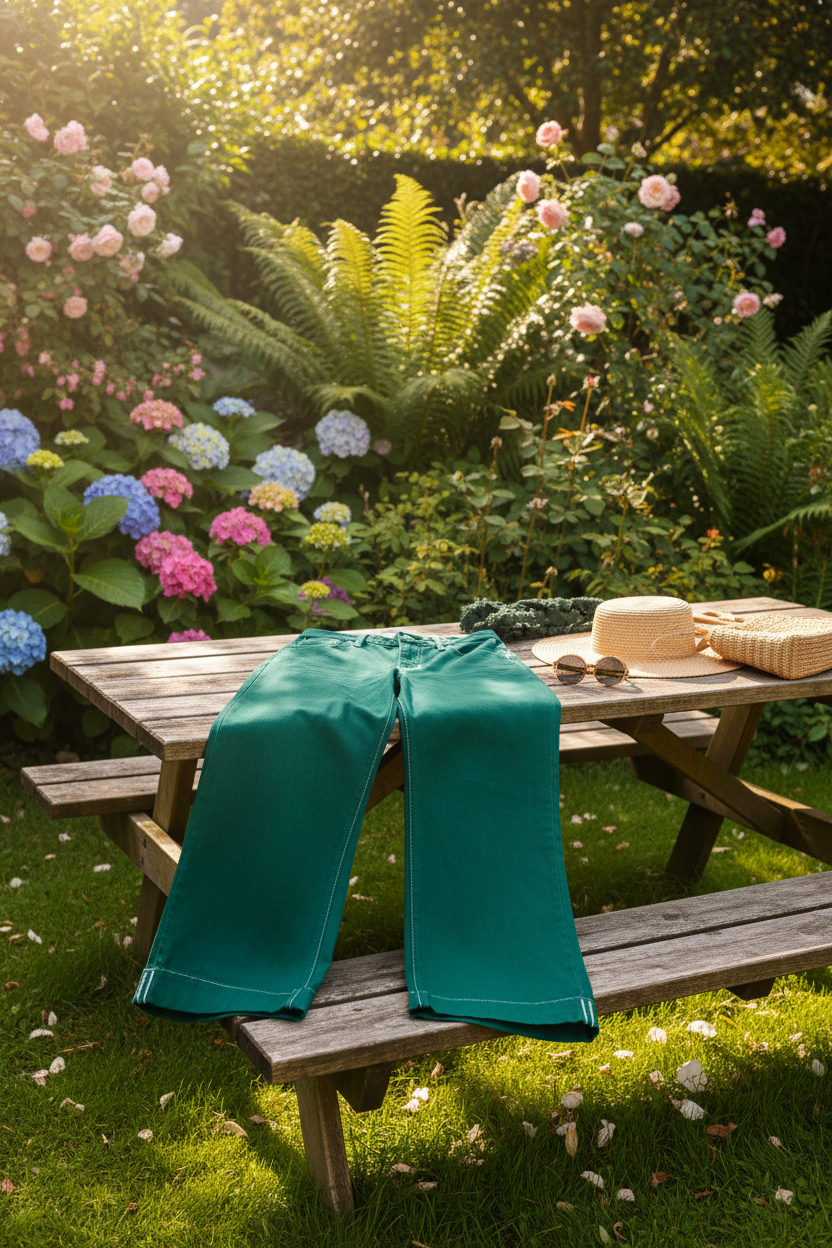 Cotton Denim - Emerald Green