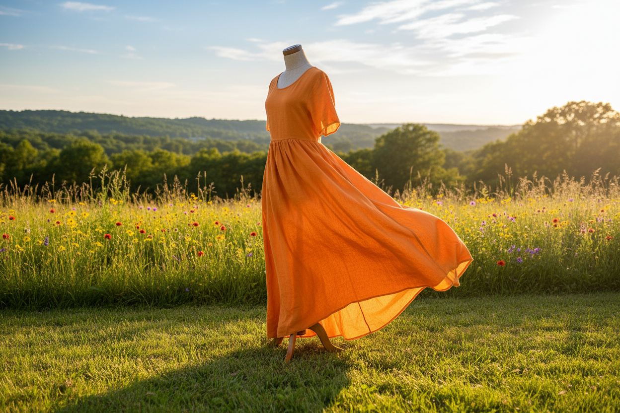 Linen - Vibrant Orange