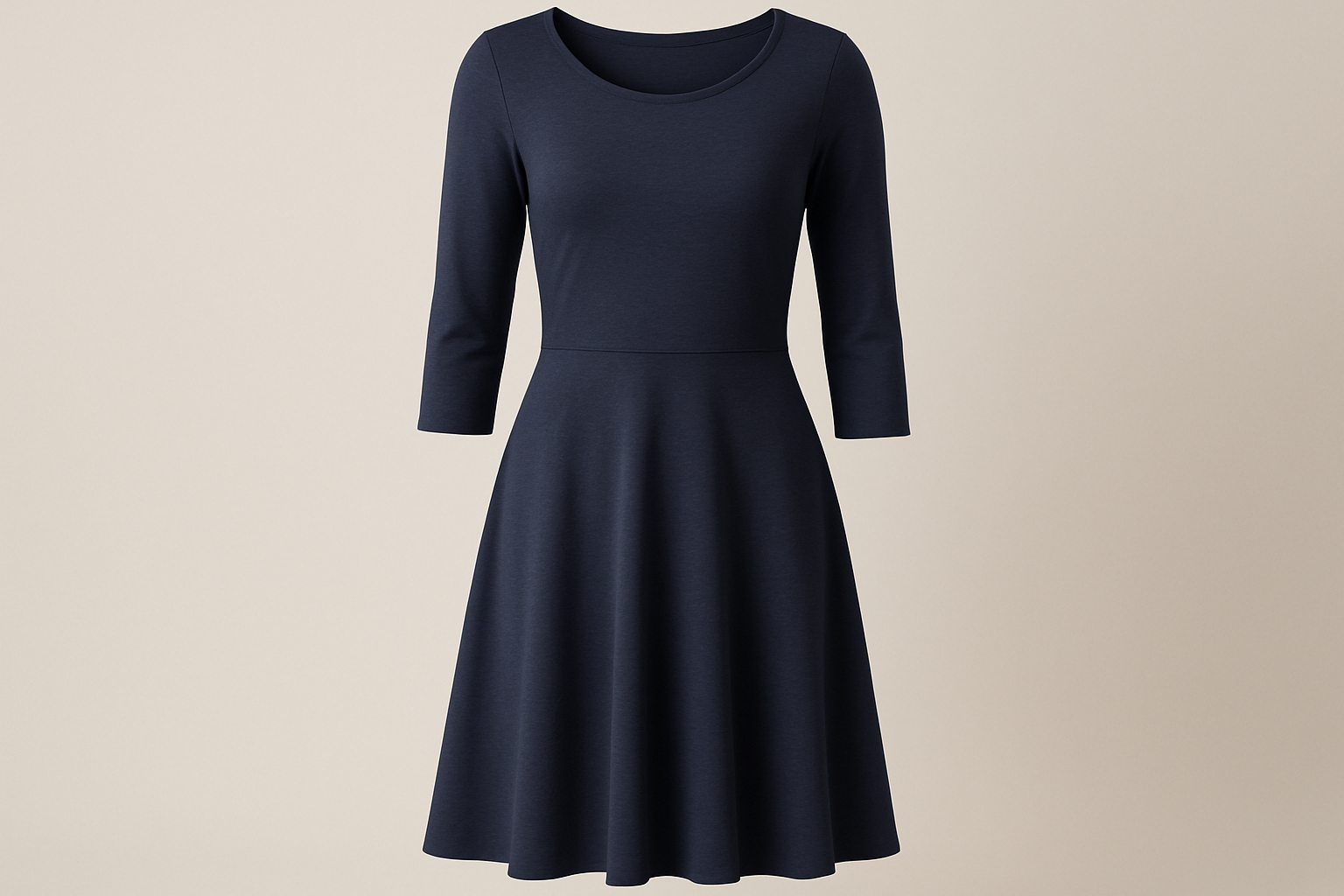 a nice dress for Navy Blue Poly Cotton Jersey