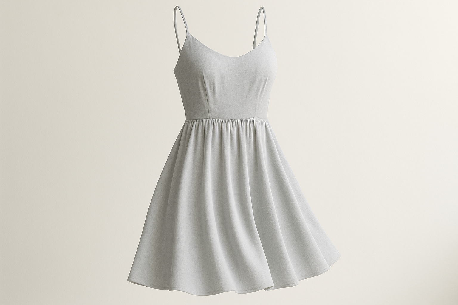 a nice summer dress for young generation in color light gray pantone #14-4203