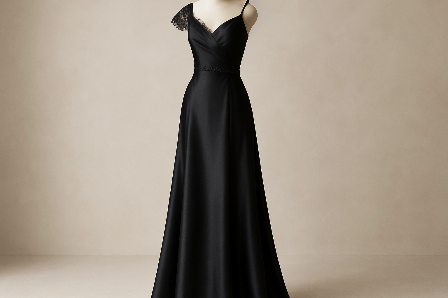 black evening lovely dress for young 