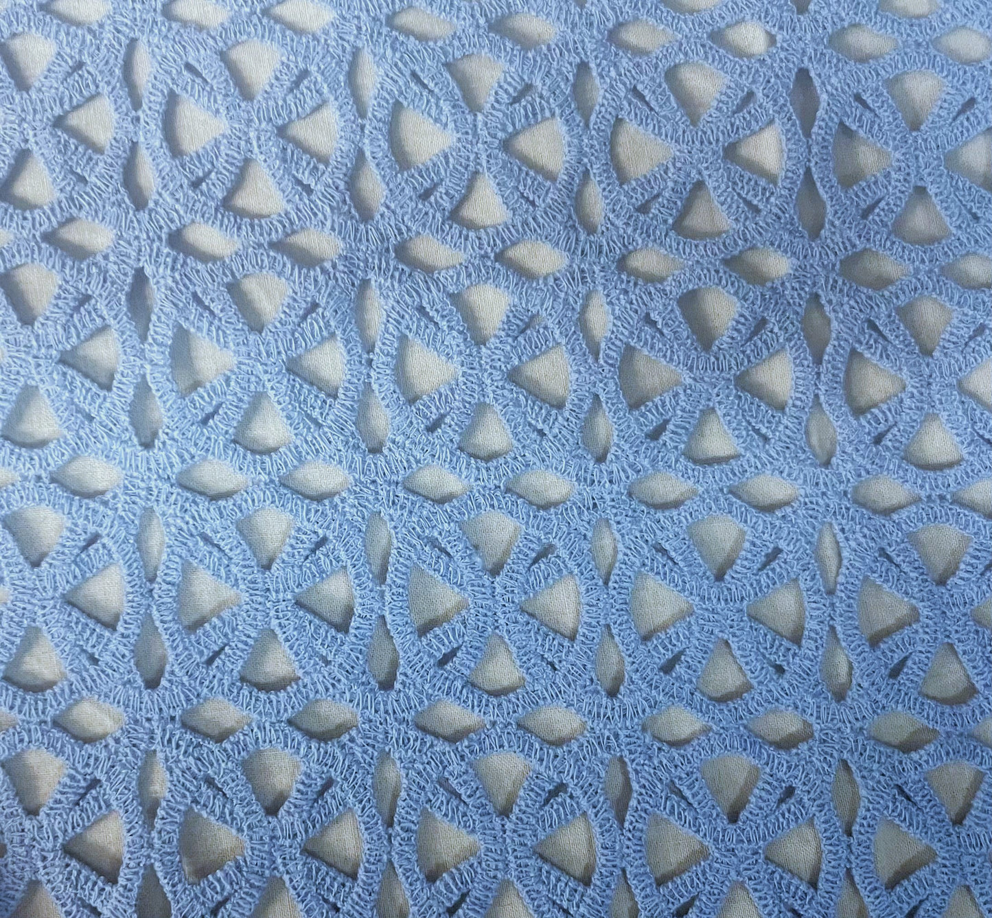 Modern Cotton Circle Lace - Sky Blue