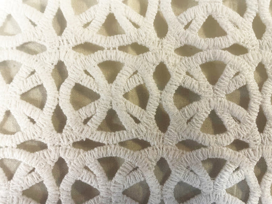 Modern Cotton Circle Lace - Warm White