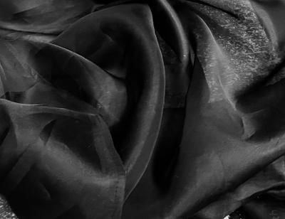 Wide 100% Silk Organza - Jet Black