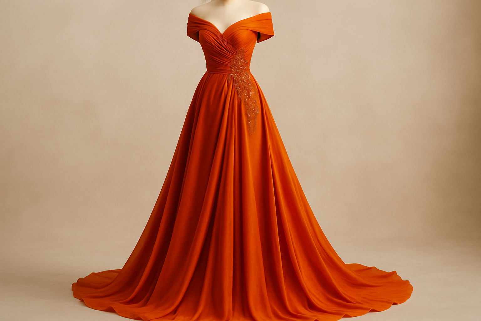 fancy dress for fancy occasion in orange color