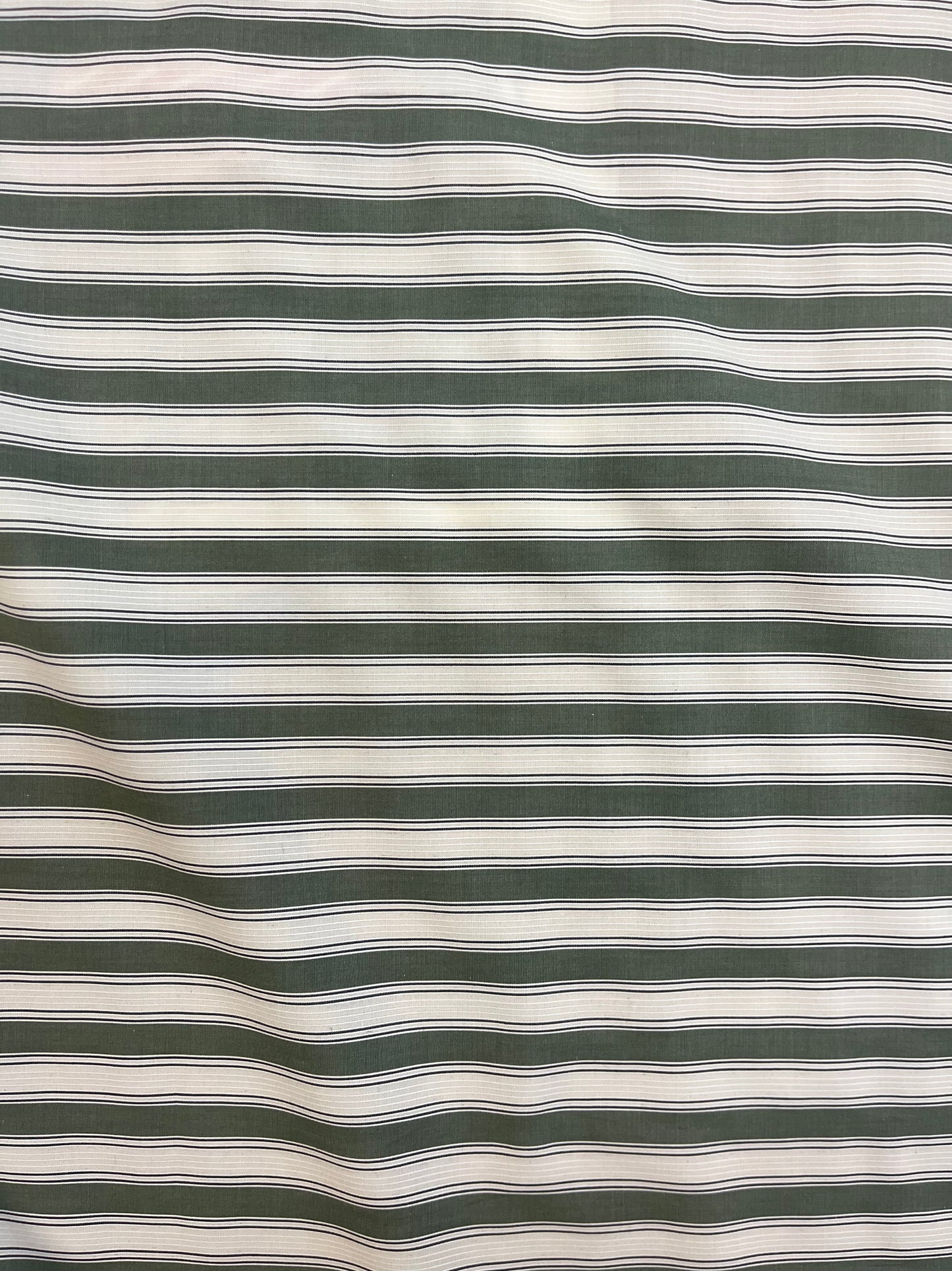 Italian Stripe Cotton Shirting - Grey, White, Navy
