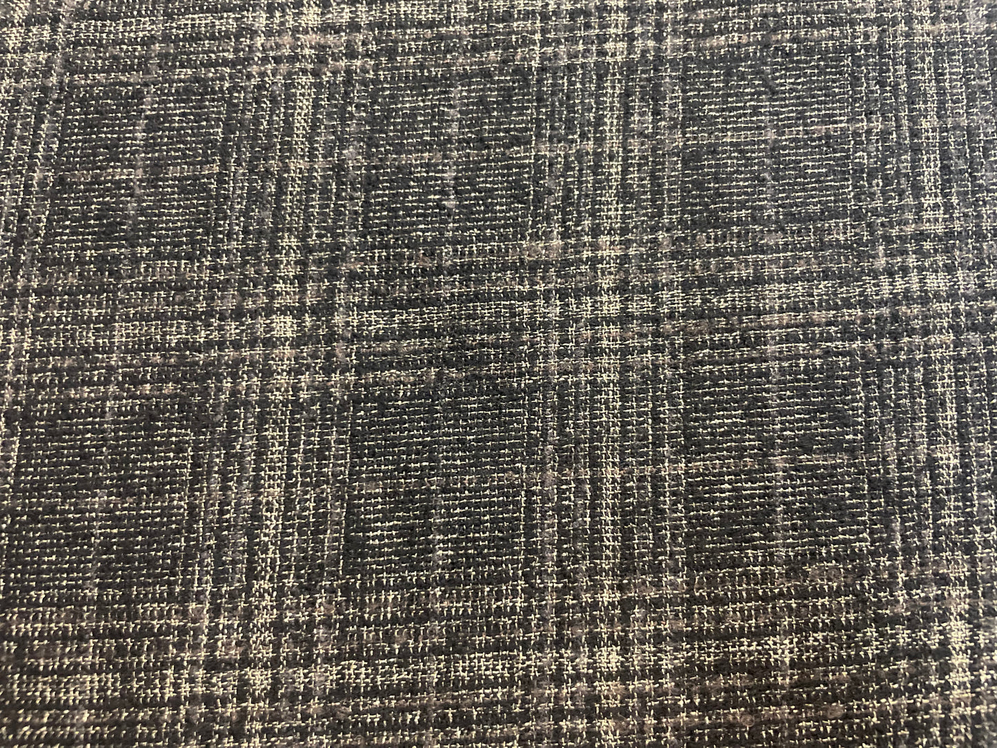 Textured Wool Plaid - Grey / Brown / Black