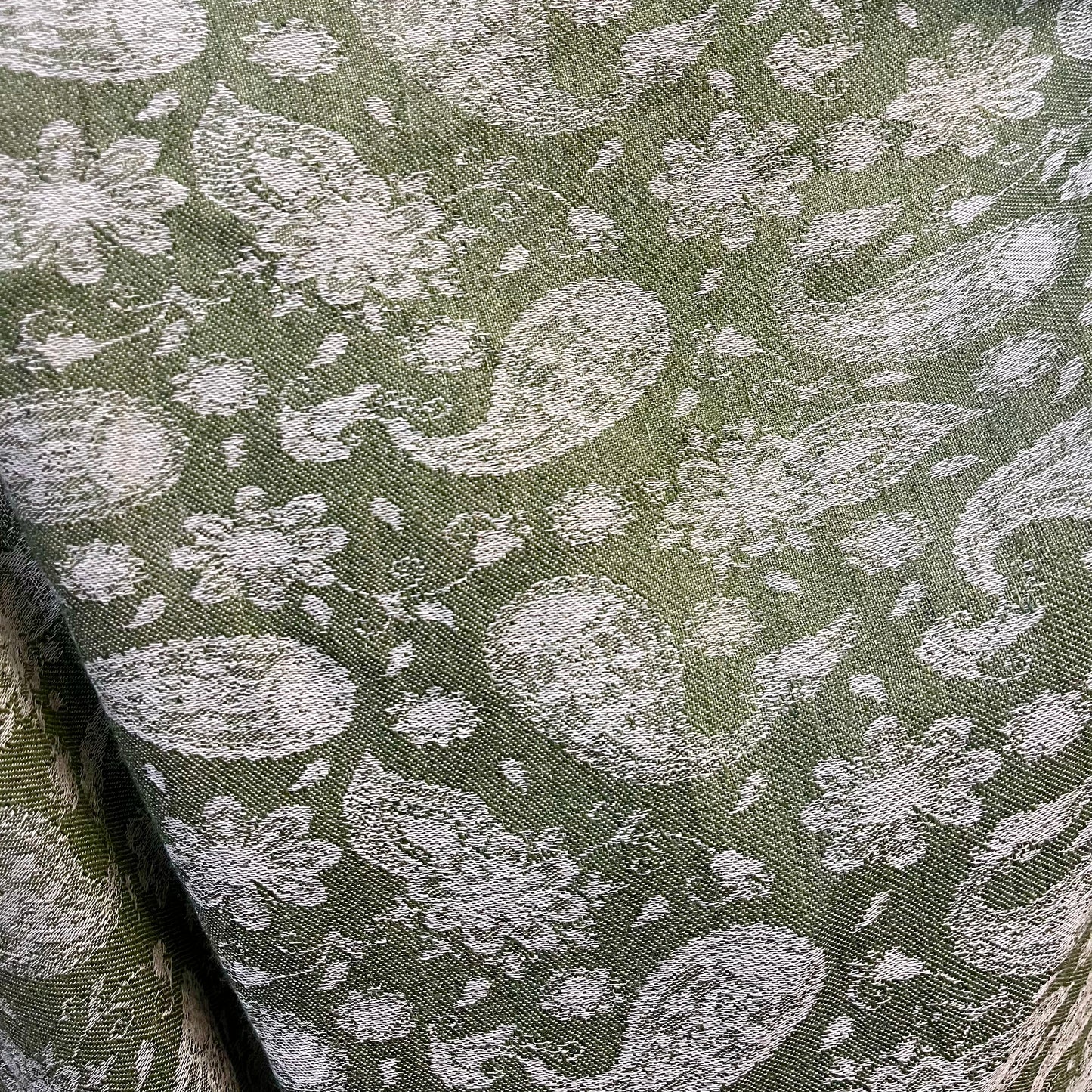 Italian Cotton/Linen Print- Green & Light Pistachio