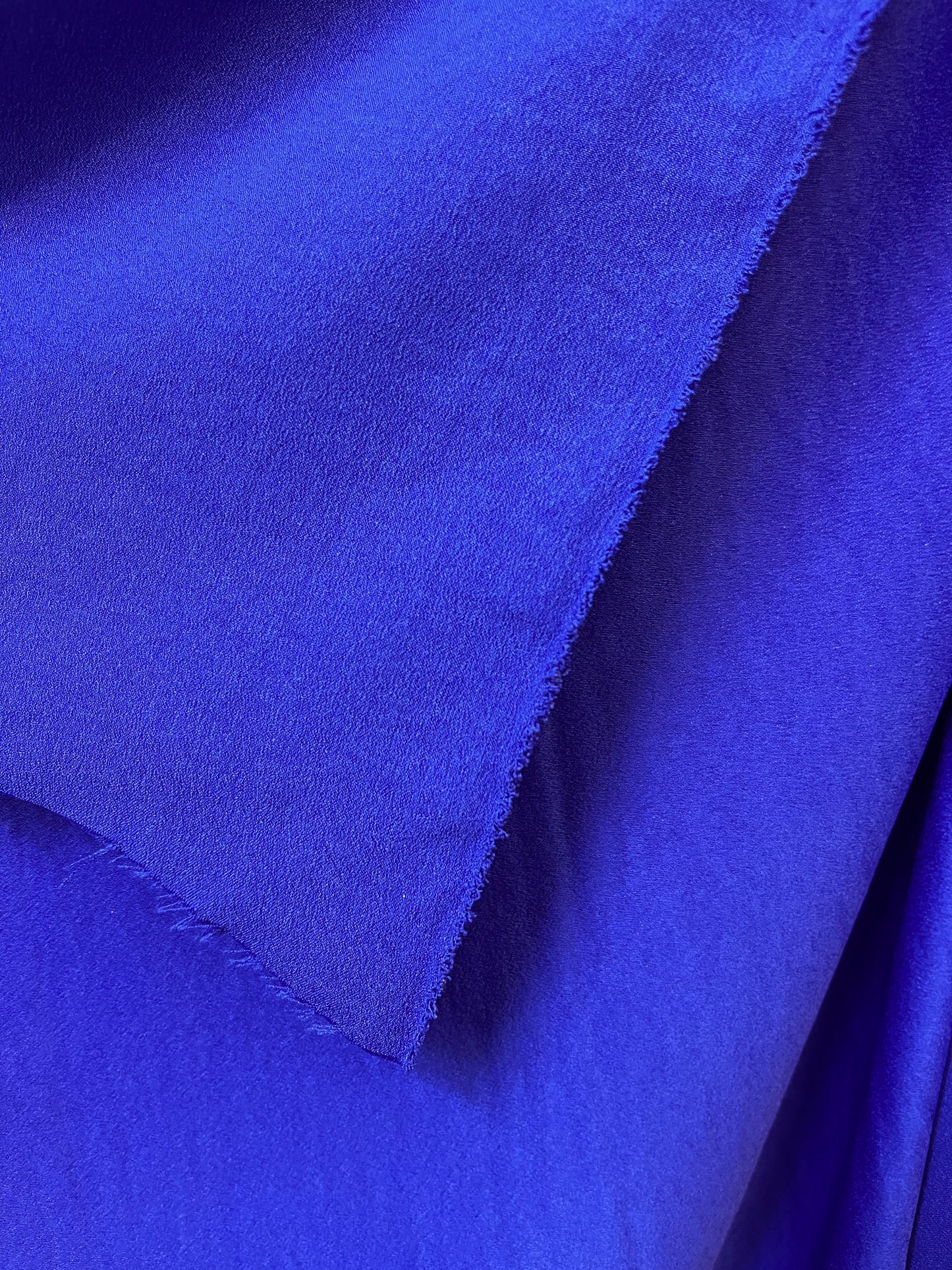 Poly Satin Backed Crepe - Royal Blue