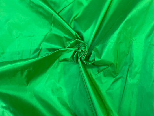 Wide Silk Taffeta - Emerald Green