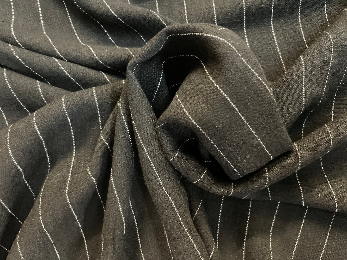 Stripe Rayon Crepe - Black and White