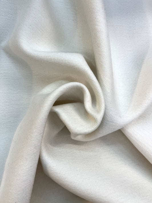 Twill Melton Wool - Warm White - Fused