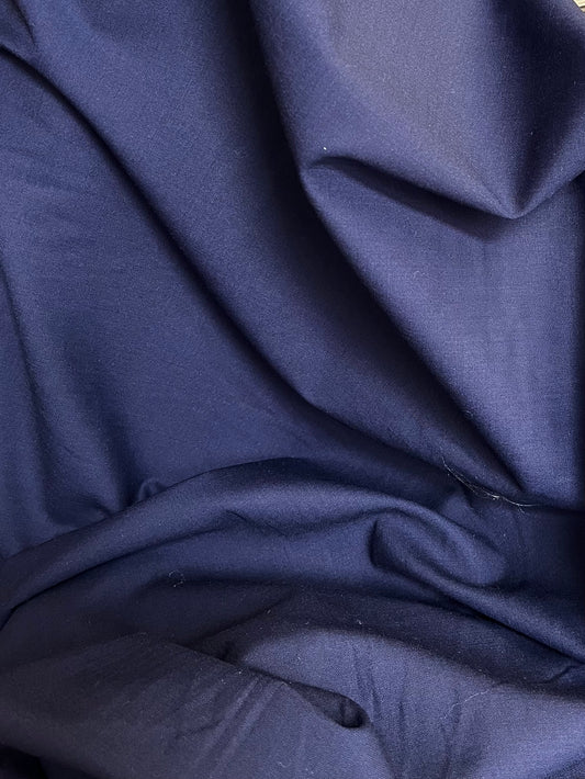 Stretch Tropical Wool Suiting - Indigo Blue