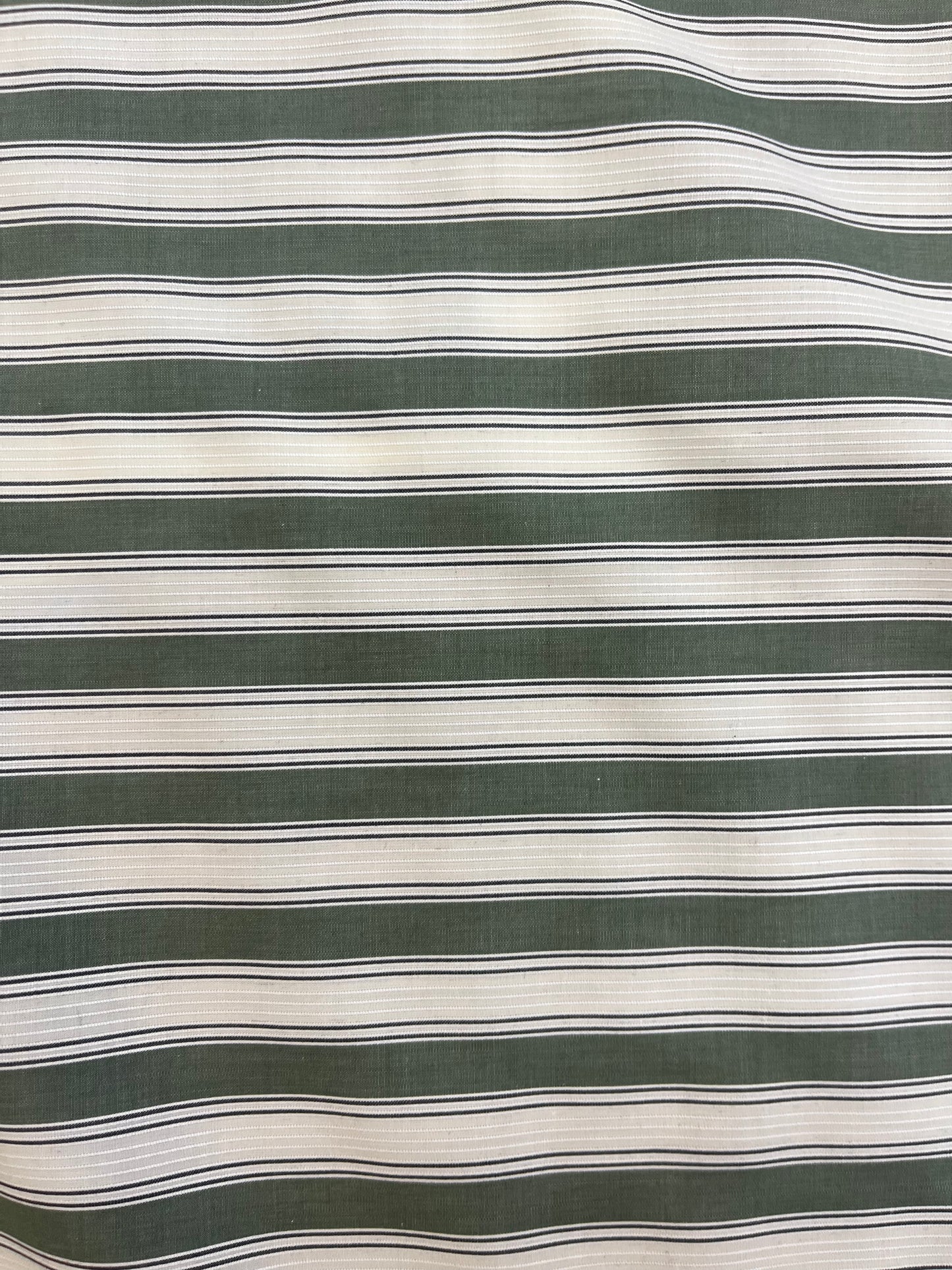 Italian Stripe Cotton Shirting - Grey, White, Navy