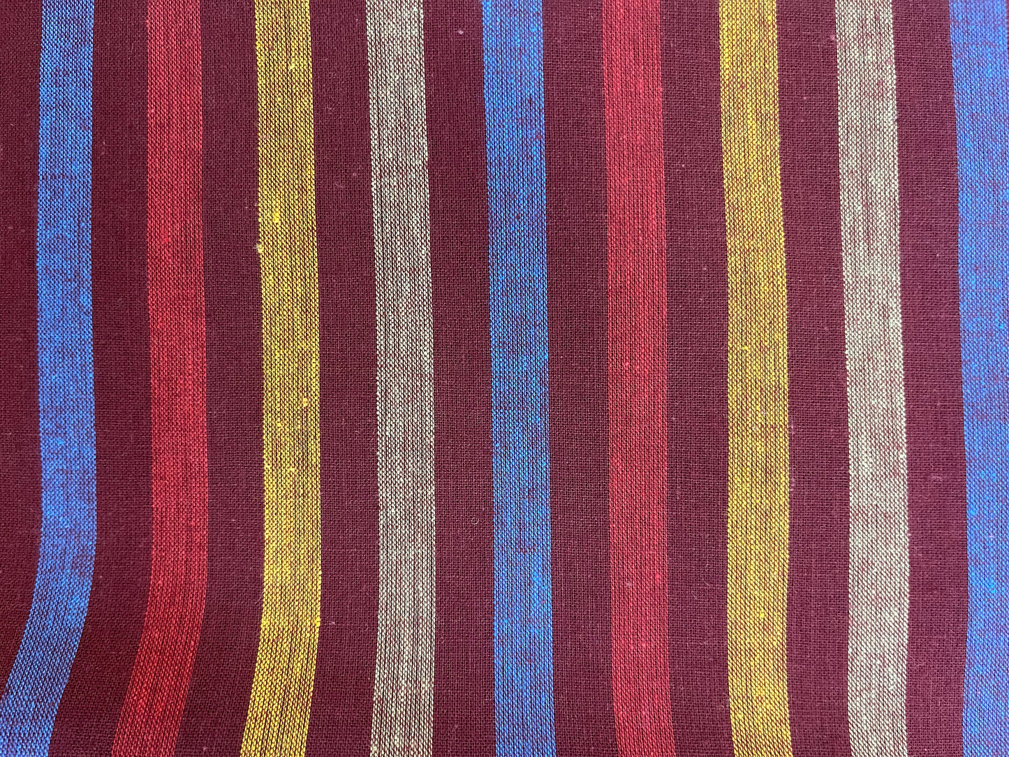 Italian Cotton Stripe: Red, Yellow, Blue