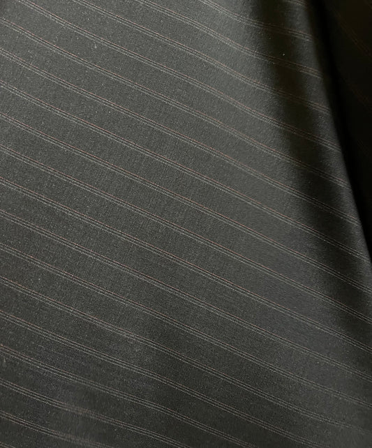 Tropical 100% Merino Wool Suiting - Fine Stripe - Red, Grey & Black
