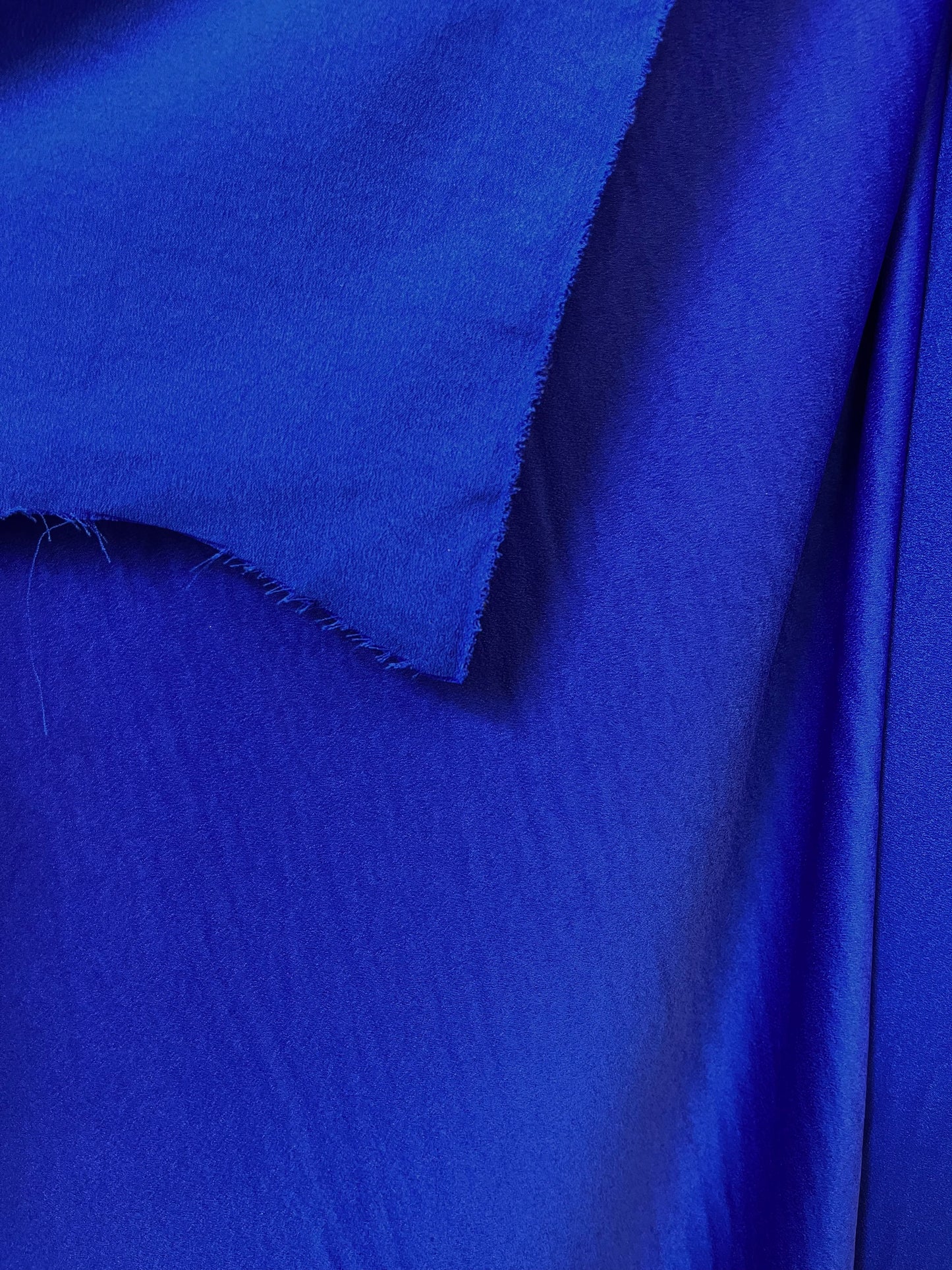 Poly Satin Backed Crepe - Royal Blue