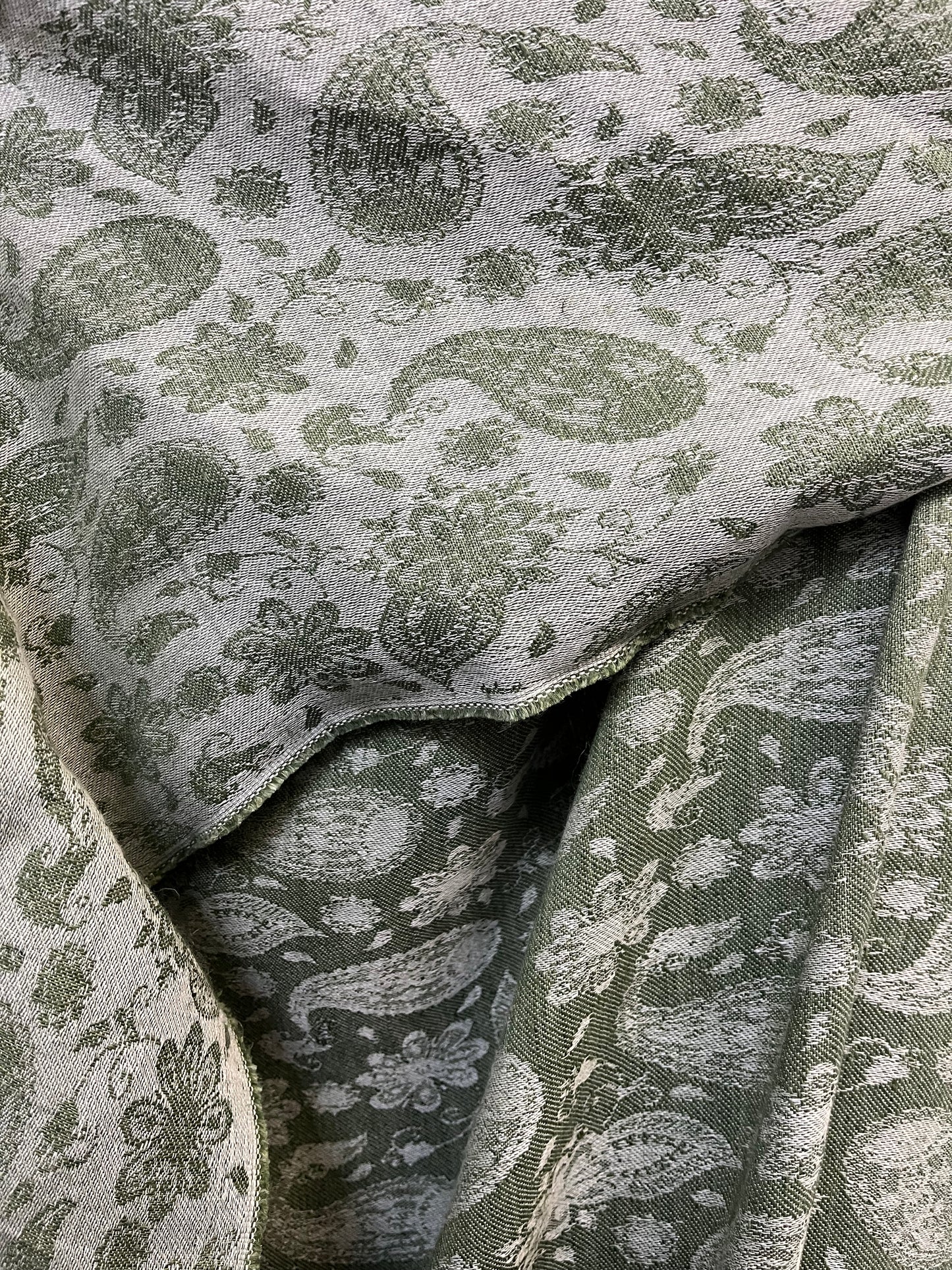 Italian Cotton/Linen Print- Green & Light Pistachio