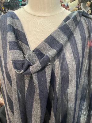 Stripe Wool Jersey - Navy / Gray