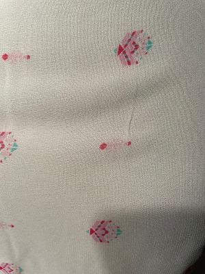 Printed Silk Georgette - Peach / Fuchsia / Aqua