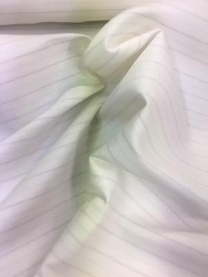 Heavy Italian Cotton Stripe - Off White / Burgundy