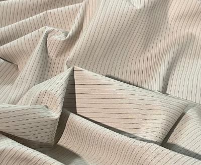 Striped Cotton- Beige /Black