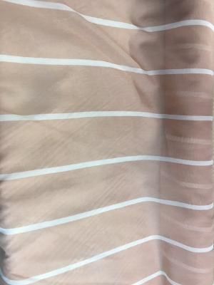 Silk chiffon Stripe -Toasted Alamond / Of white
