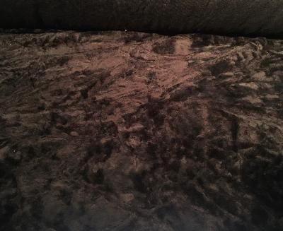 Textured Fake Fur- Dark Brown