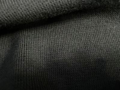 Cotton Double Knit Ribbed - Black