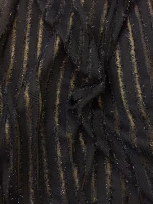 Textured Stripe Stretchy Polyrayon- Navy