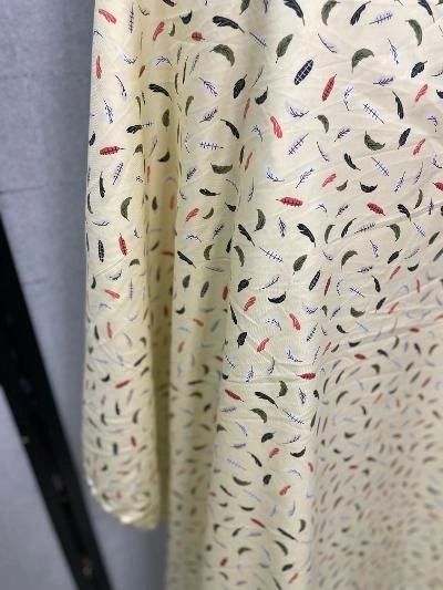 Leaf & Feather Print Cotton Sateen