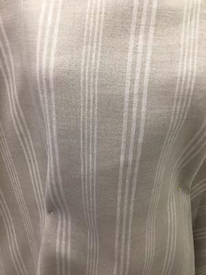 European Linen Stripe : Beige / Off White