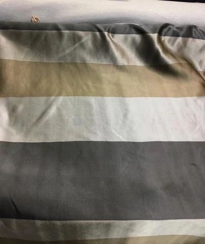 Silk & Poly Wide Strip - Gray / Green / Dark Gray