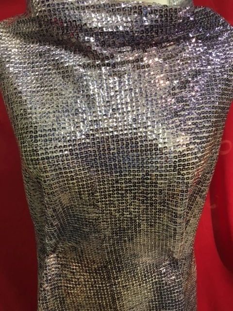 Mermaid Metallic sequins on mesh/ Animal Print- Gold/ Purple/ Brown