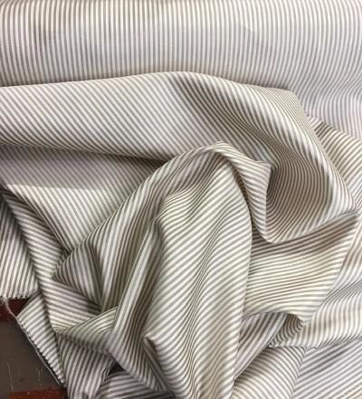 Stripe Print Poly lining - Of White / Beige