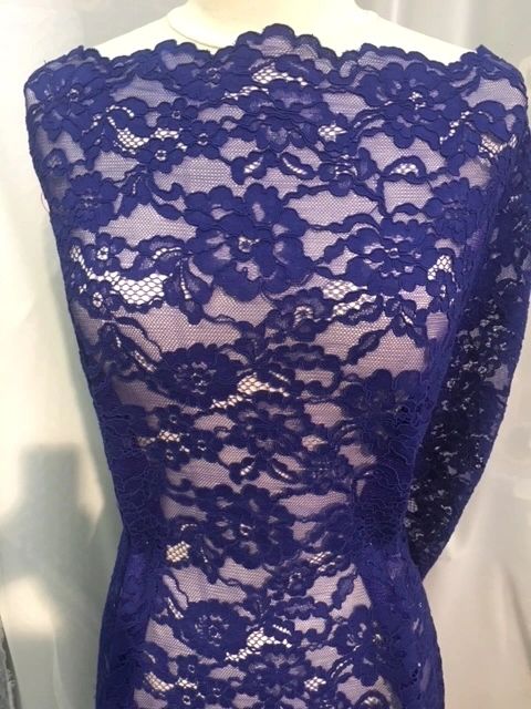 Floral Corded Lace - Blue Ribbon