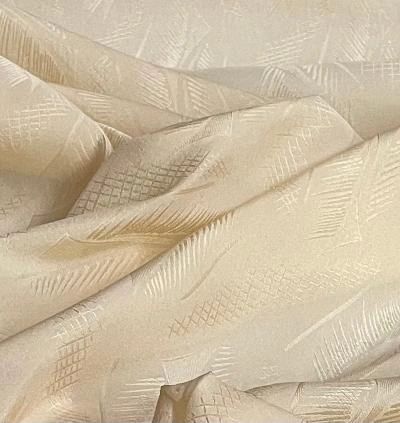 Textured Silk / Poly Chiffon -Cream