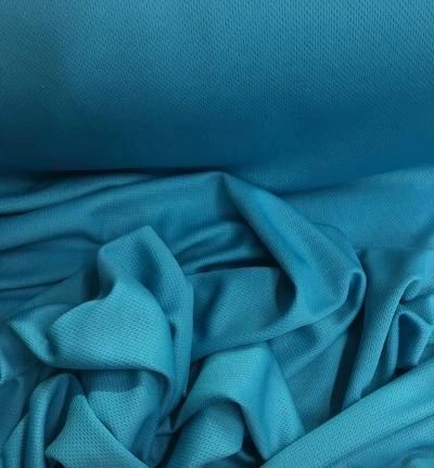 Textured Poly Jersey -Horizon Blue