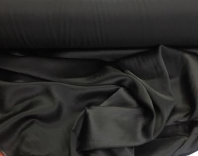 Stretch Silk Charmeuse - Jet Black