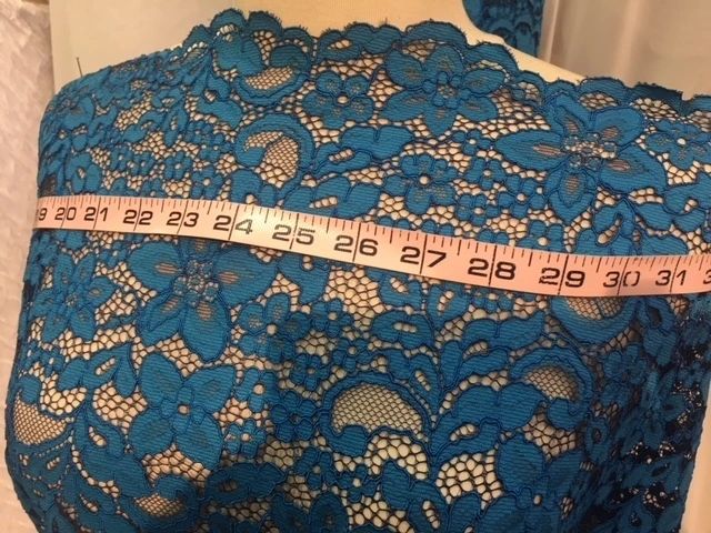 Floral Corded Lace Fabric - Swedish Blue – metrotextilesnyc